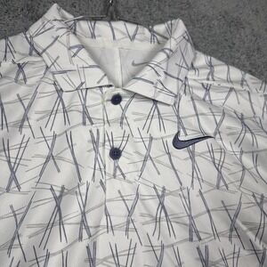 Nike Polo Mens XS Dri-Fit ADV Golf Victory+ Pine Needle All Over Print Geometric